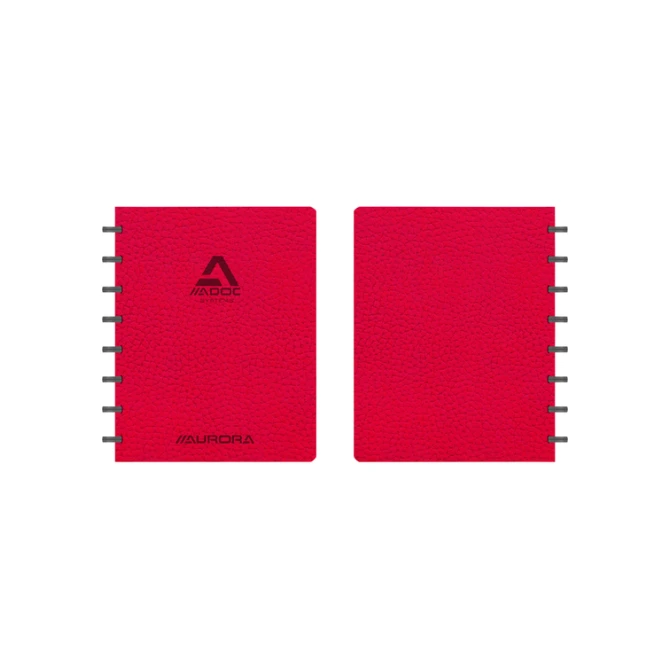 Schrift Adoc Business A5 ruit 5x5mm 144 pagina's 90gr rood