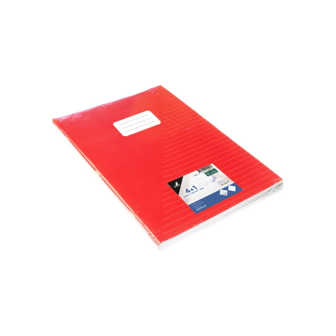 Schrift Kangaro A4 lijn 160 pagina's  60gr assorti pak à 5 stuks