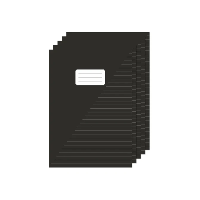 Schrift Kangaro A4 lijn 160 pagina's 60gr zwart pak à 5 stuks