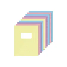 Schrift Kangaro A5 ruit 10mm 80 pagina's 60 gram assorti pastel pak à 10 stuks Schrift Kangaro A5 ruit 10mm 80 pagina's 60 gram assorti pastel pak à 10 stuks