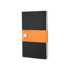 Schrift Moleskine 130x210mm lijn 160 pagina's 70gr zwart set à 3 stuks