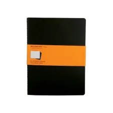 Schrift Moleskine 190x250mm lijn 240 pagina's 70gr zwart set à 3 stuks