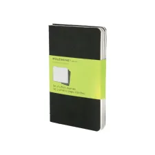 Schrift Moleskine 90x140mm blanco 240 pagina's 70gr zwart set à 3 stuks