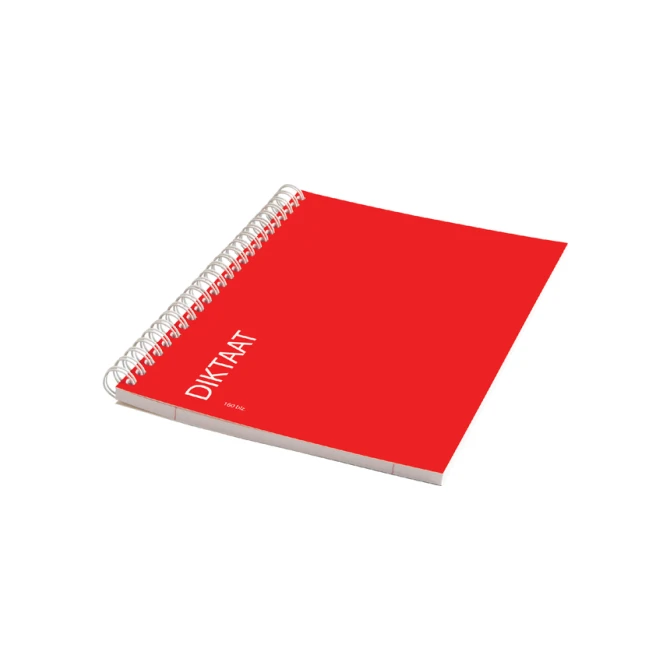 Schrift Qbasic dictaat A5 spiraal lijn 160blz 70gr rood