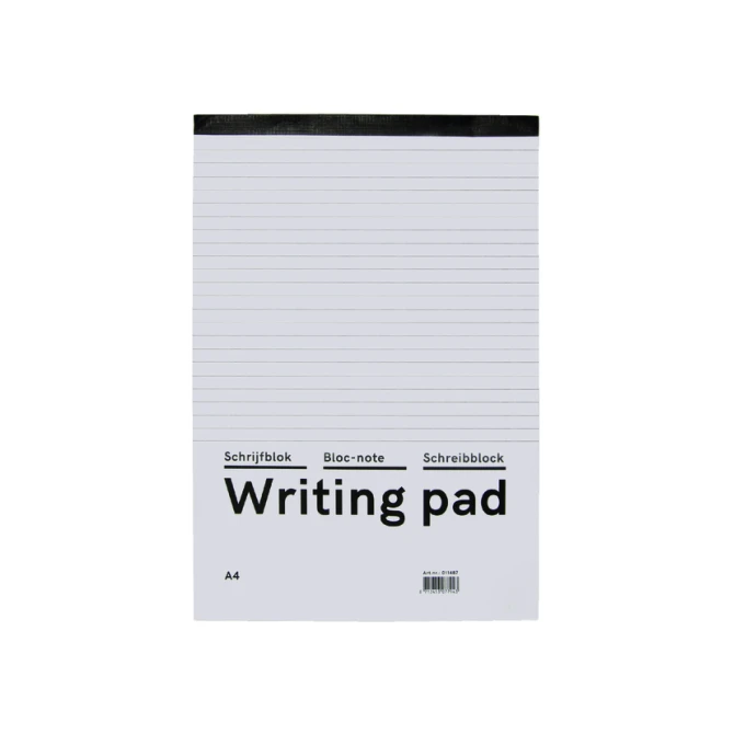 Schrijfblok Qbasic A4 lijn 160blz 60gr
