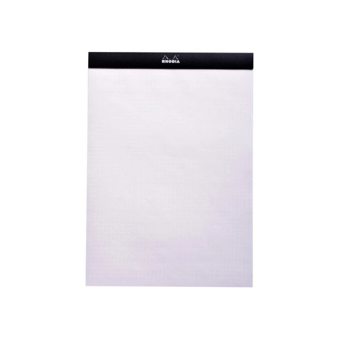 Schrijfblok Rhodia A4 dots 80 vel 80gr zwart