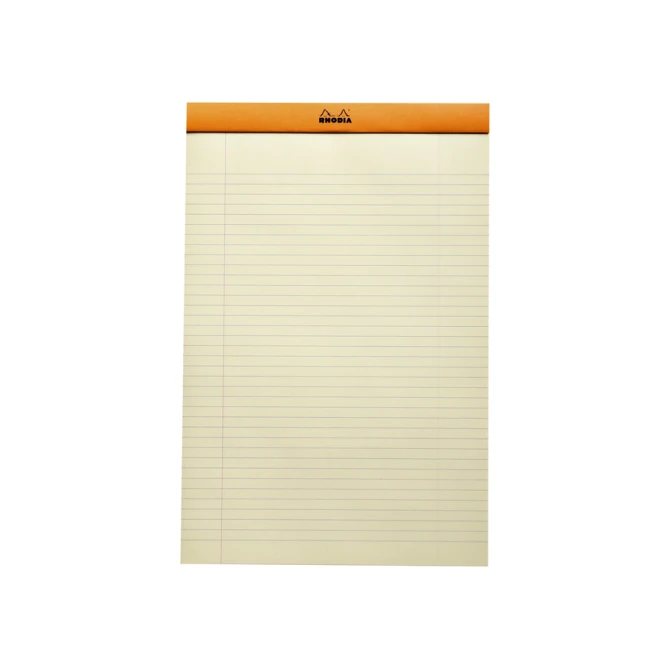 Schrijfblok Rhodia A4 lijn 80 vel 80gr geel