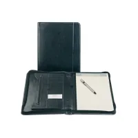 Schrijfmap Brepols Palermo luxe A4 met rits inclusief schrijfblok zwart