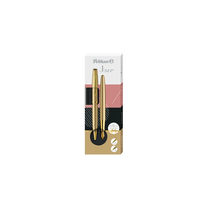 Schrijfset Pelikan Jazz Noble Elegance K36+P36 medium gold