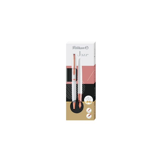 Schrijfset Pelikan Jazz Noble Elegance K36+P36 medium pearl