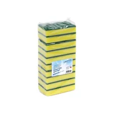 Schuurspons Cleaninq 140x90x28mm geel/groen 10 stuks Schuurspons Cleaninq 140x90x28mm geel/groen 10 stuks