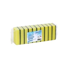 Schuurspons Cleaninq geel/groen 100x70x25mm 10 stuks Schuurspons Cleaninq geel/groen 100x70x25mm 10 stuks