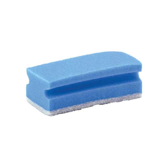 Schuurspons Cleaninq met greep 140x70x42mm blauw/wit 5 stuks