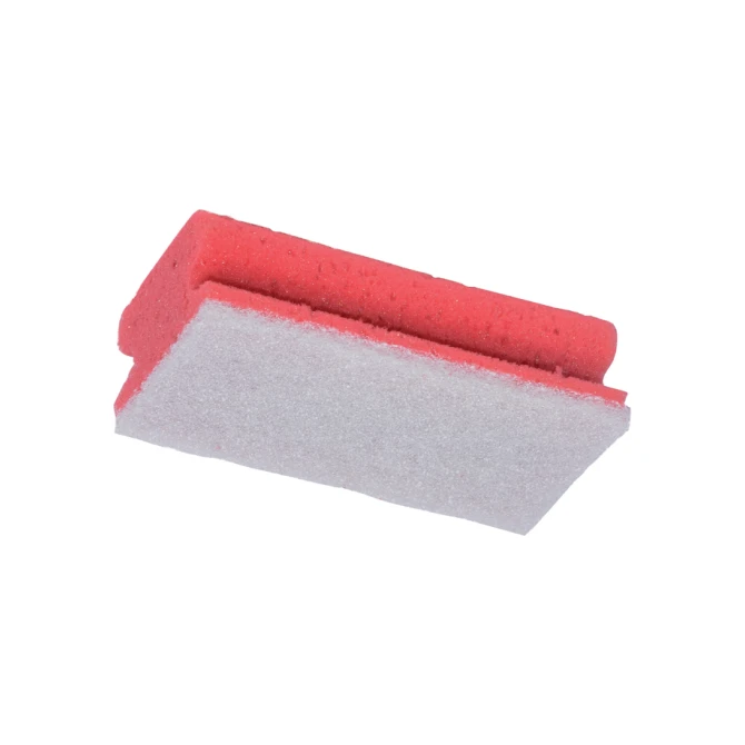 Schuurspons Cleaninq met greep 140x70x42mm rood/wit 5 stuks