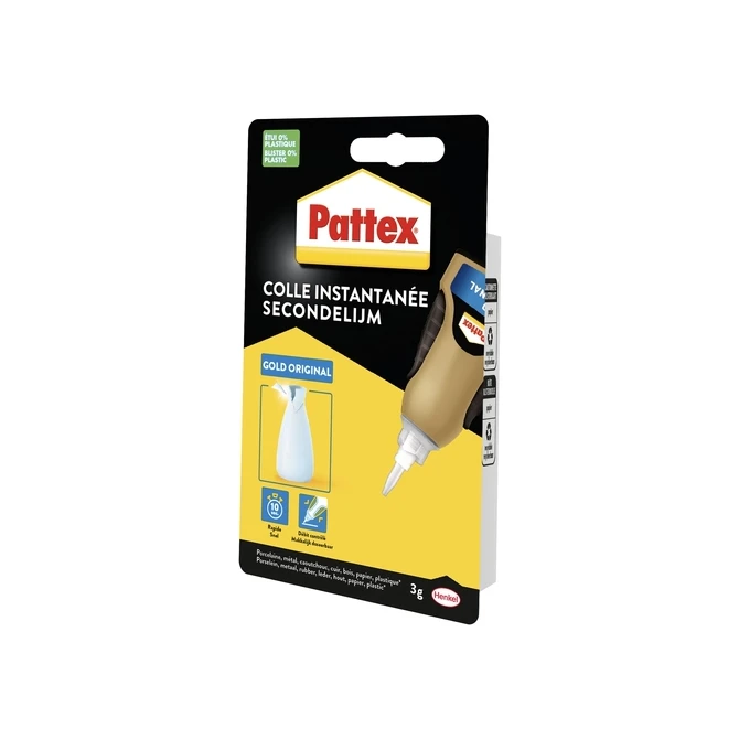 Secondelijm Pattex Gold original tube 3gram op blister