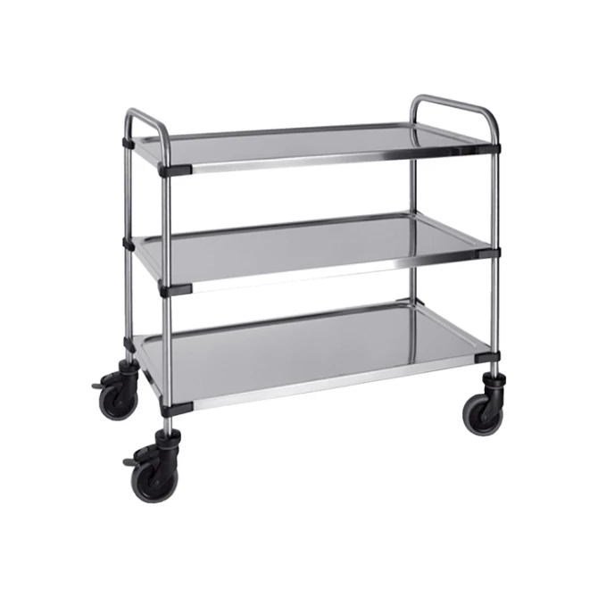 Serveerwagen met 3 plateaus 870x570x950mm