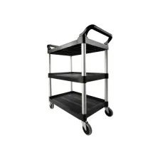 Serveerwagen Rubbermaid met 10cm zwenkwielen zwart