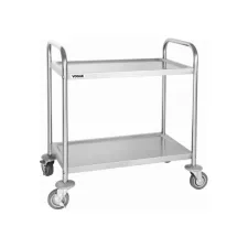 Serveerwagen Vogue met 2 plateaus 82.5x71 cm RVS