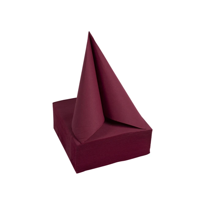 Servet Pronappe 1/4 vouw 2-laags 380x380mm 40 vel bordeauxrood