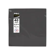 Servet Pronappe 1/4 vouw 2-laags 380x380mm 40 vel zwart
