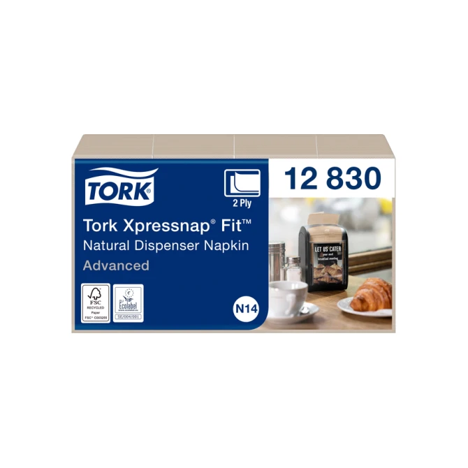 Servet Tork N14 Xpressnap Fit Advanced multifold 2-laags 213x165mm 720 vel naturel 12830
