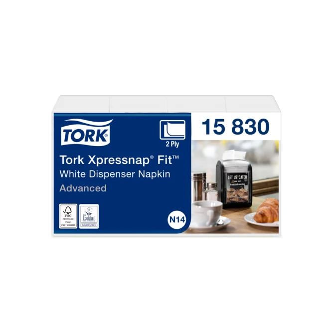 Servet Tork N14 Xpressnap Fit Advanced multifold 2-laags 213x165mm 720 vel wit 15830