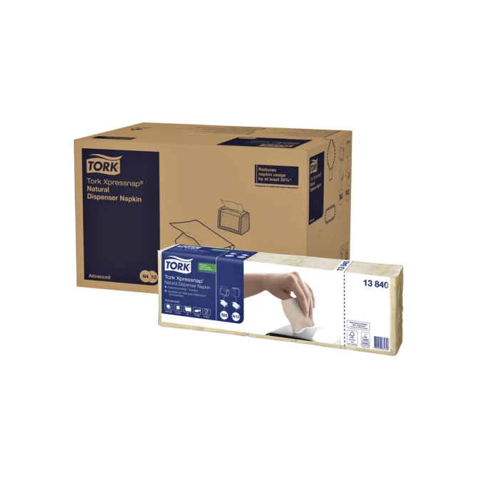Servet Tork N4 Xpressnap Advanced 1/4 vouw 1-laags 213x330mm 1125 vel naturel 13840