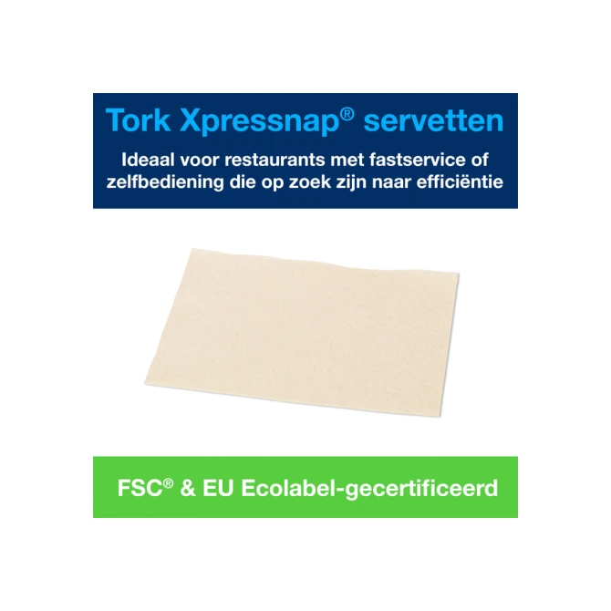 Servet Tork N4 Xpressnap Premium 1/2 vouw 2-laags 213x165mm 1000 vel naturel 12880