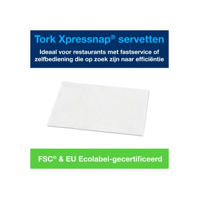 Servet Tork N4 Xpressnap Premium 1/2 vouw 2-laags 213x165mm 1000 vel wit 15850