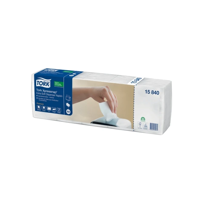 Servet Tork N4 Xpressnap Premium 1/4 vouw 2-laags 213x330mm 500 vel wit 15840