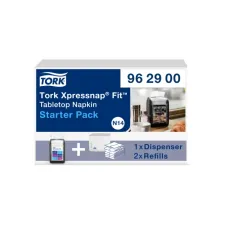 Servetdispenser Tork N14 Xpressnap Fit Signature line startpakket zwart 962900