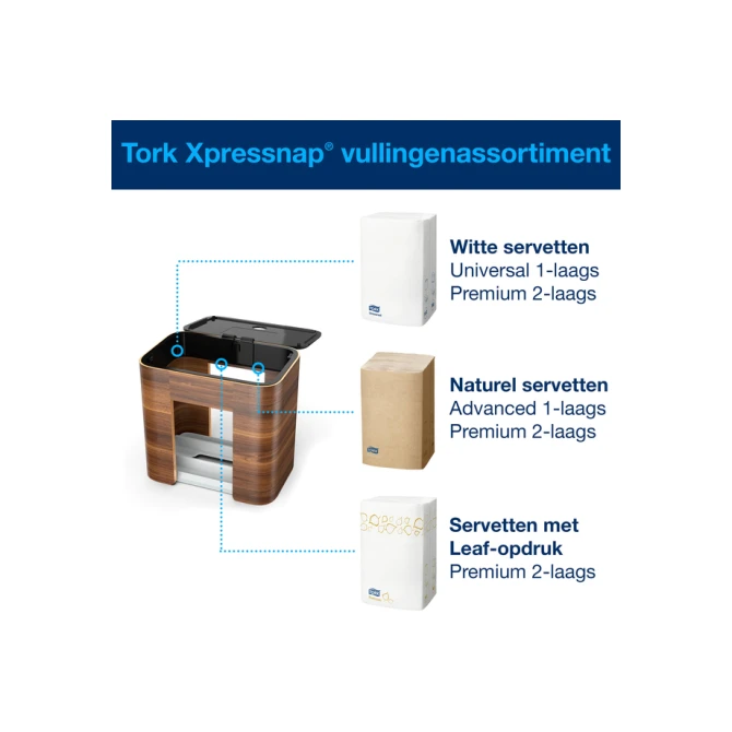 Servetdispenser Tork N4 Xpressnap Signature line walnoot 273002