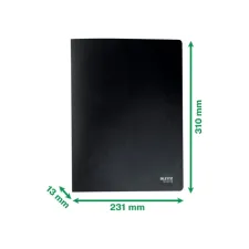 Showmap Leitz Recycle A4 40-tassen gerecycled PP zwart