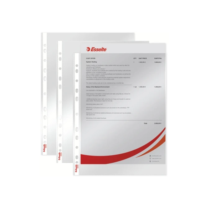 Showtas Esselte copy safe 0.06mm PP A4 glashelder 100 stuks
