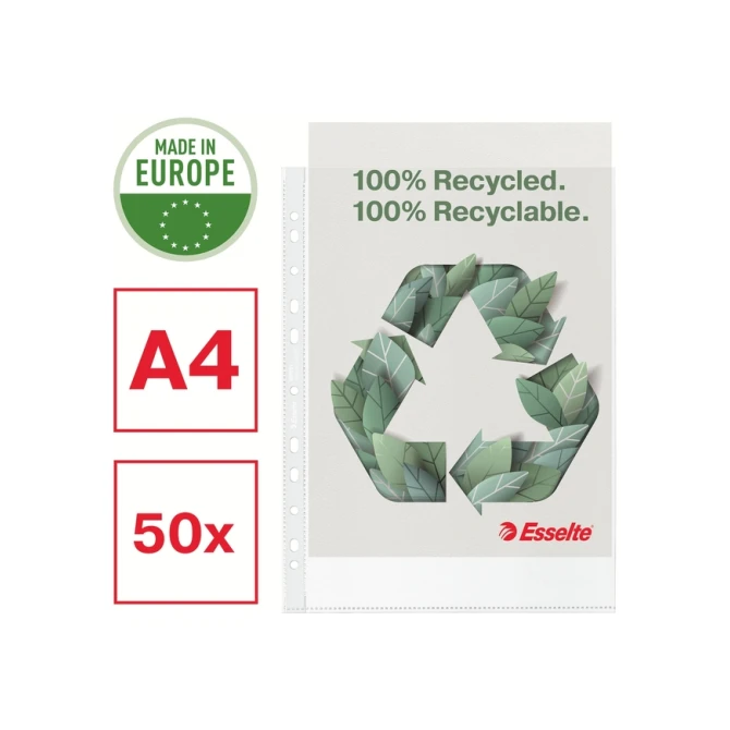 Showtas Esselte recycle PP A4 100µ 11-gaats 50 stuks