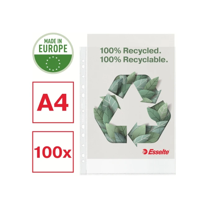 Showtas Esselte recycle PP A4 70µ 11-gaats transparant 100 stuks