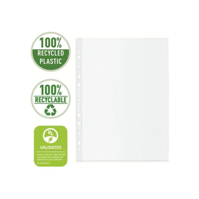 Showtas Esselte recycle PP A4 70µ 11-gaats transparant 100 stuks