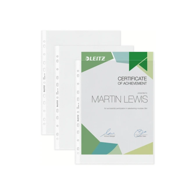 Showtas Leitz Premium 0.10mm PP A4 transparant 100 stuks