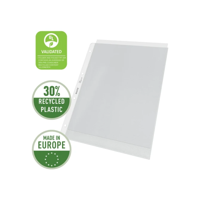 Showtas Leitz Premium copy safe 0.12mm 4-gaats PP A4 transparant 100 stuks
