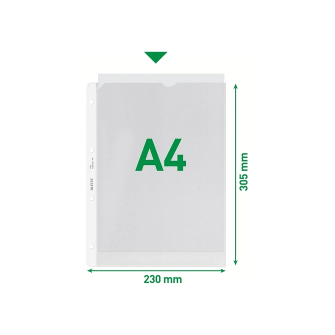 Showtas Leitz Premium copy safe 0.13mm 4-gaats PP A4 transparant 100 stuks