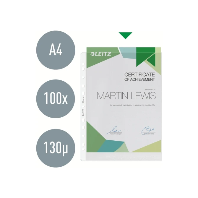 Showtas Leitz Premium copy safe 0.13mm PP A4 100 stuks