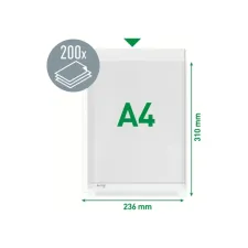 Showtas Leitz Premium copy safe 0.17mm PVC Expansievouw glashelder 10 stuks Showtas Leitz Premium copy safe 0.17mm PVC Expansievouw glashelder 10 stuks