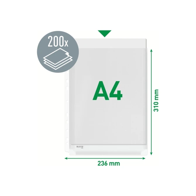 Showtas Leitz Premium copy safe 0.17mm PVC Expansievouw glashelder 10 stuks