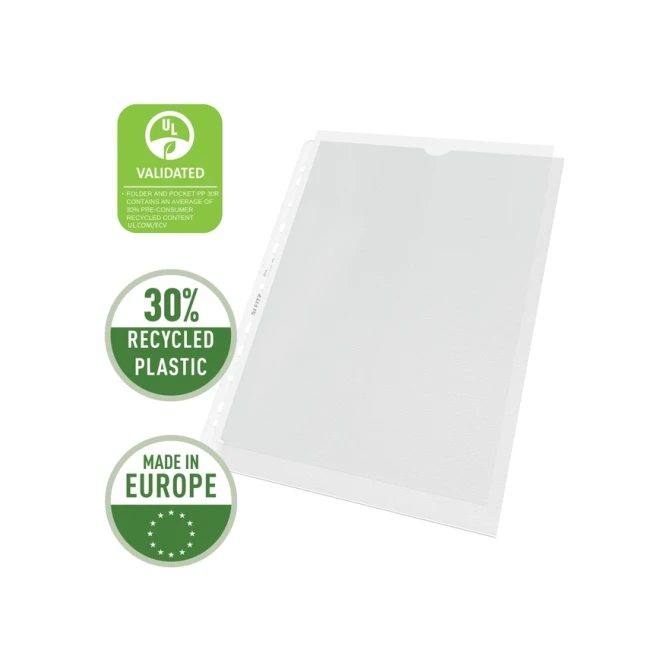 Showtas Leitz Premium links open 0.13mm PP A4 transparant 100 stuks