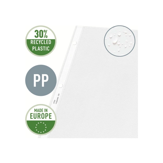 Showtas Leitz Premium met klep copy safe 0.13mm PP A4 transparant 50 stuks