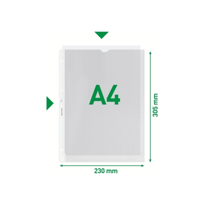 Showtas Leitz Premium met uitsnede copy safe 0.13mm PP A4 transparant 100 stuks