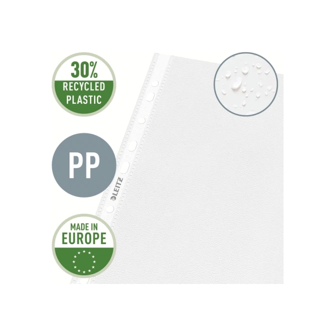 Showtas Leitz Premium standaard 11-gaats copy safe 0.085mm PP A4 transparant 100 stuks