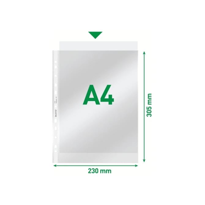 Showtas Leitz Premium standaard copy safe 0.08mm PP A4 transparant 100 stuks