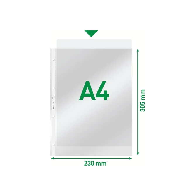 Showtas Leitz Premium standaard copy safe 0.09mm 4-gaats PVC A4 glashelder 100 stuks