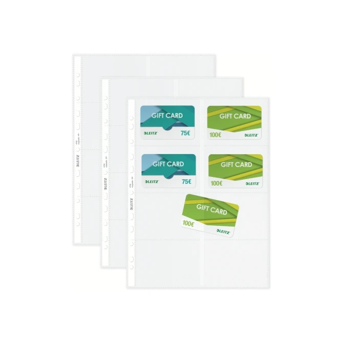 Showtas Leitz Premium voor visitekaartjes copy safe PP A4 glashelder 10 stuks